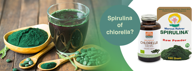 Zoek de verschillen: spirulina en chlorella. De algen onder de superfoods