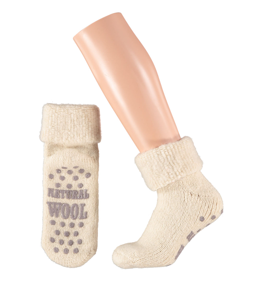 Apollo Slofsok Anti Slip Unisex Grijs/Beige Maat 35-38 (1 paar)