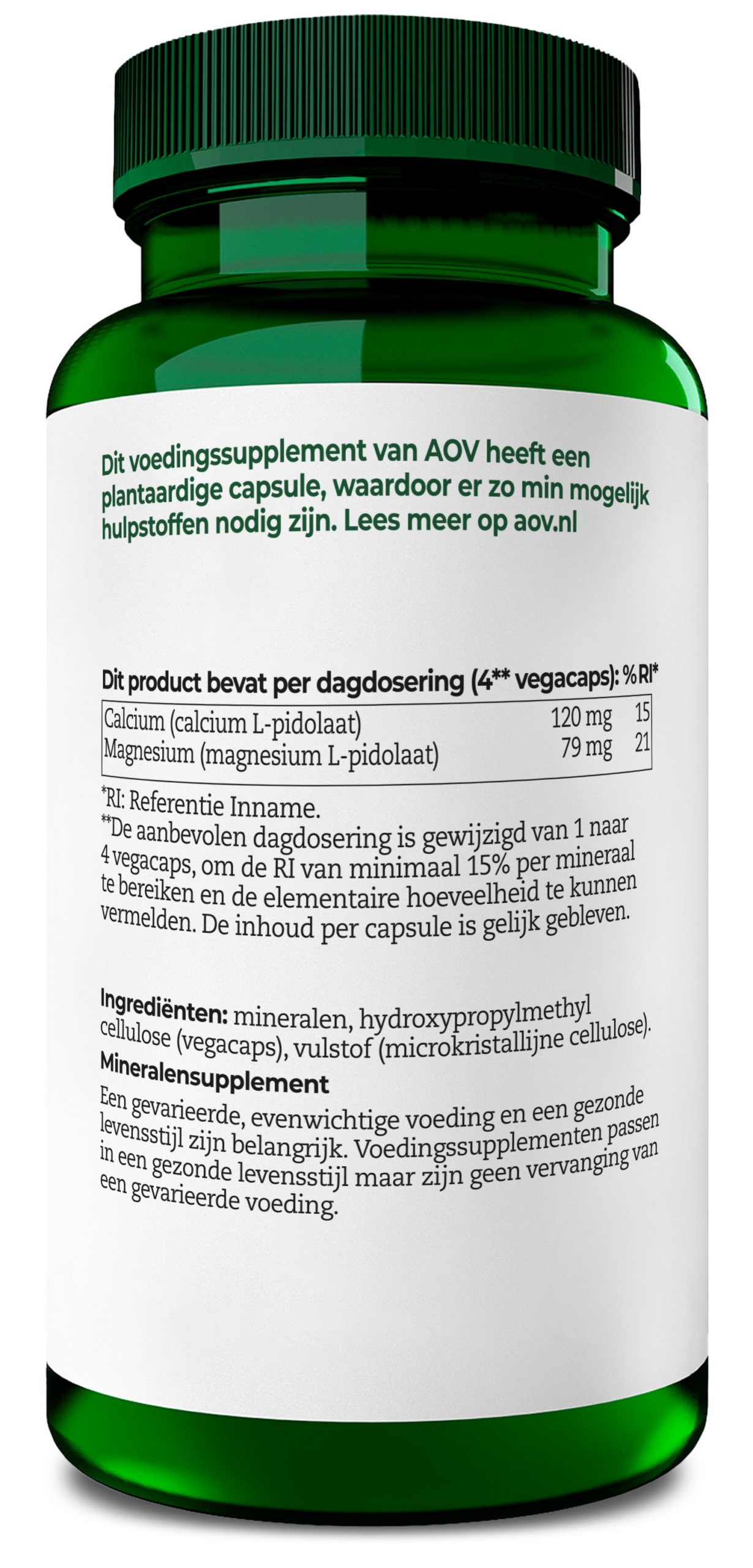 AOV 550 Calcium magnesium pidolaat (90 vega capsules) - image 2