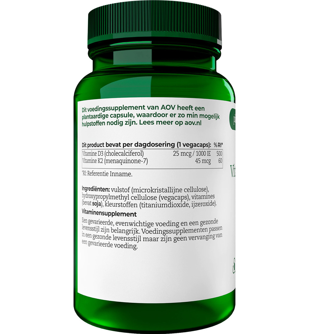 AOV 421 Vitamine D3 & K2 (60 vega capsules)