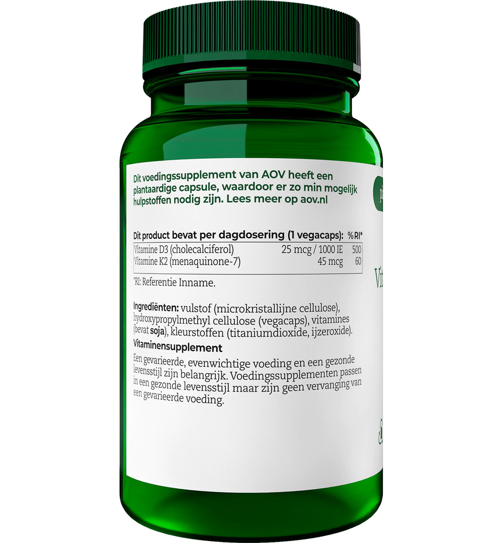 AOV 421 Vitamine D3 & K2 (60 vega capsules) - image 2