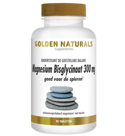 Golden Naturals Magnesium bisglycinaat 300 mg (90 tabletten)