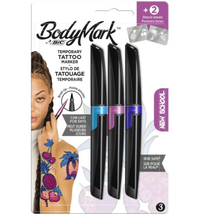 Bic Tattoo marker new 3+2 (1 set)