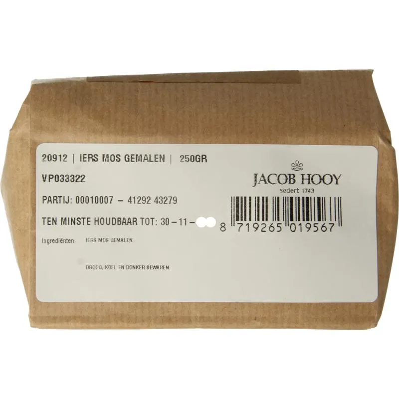 Jacob Hooy Iers mos gemalen (250 gr)