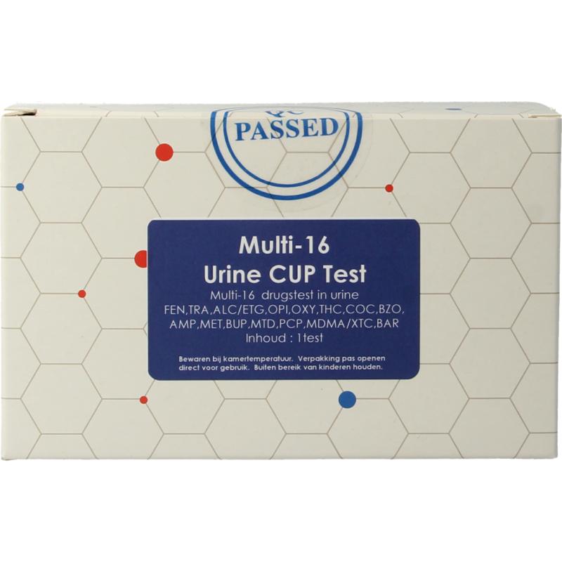 Testjezelf.Nu Multi 16 Drugstest Cup Urine (1 stuk)