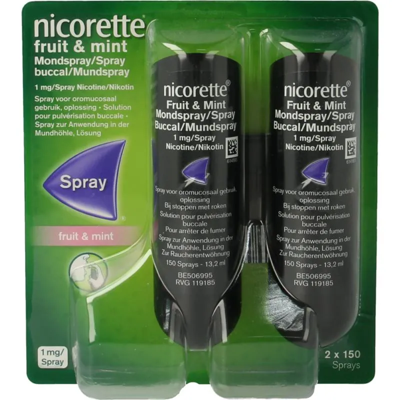 Nicorette Mondspray fruit & mint duo (300 ml)
