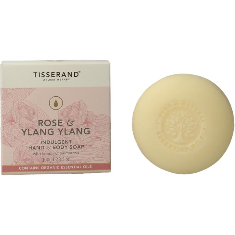 Tisserand Zeep roos & ylang ylang (100 gr)