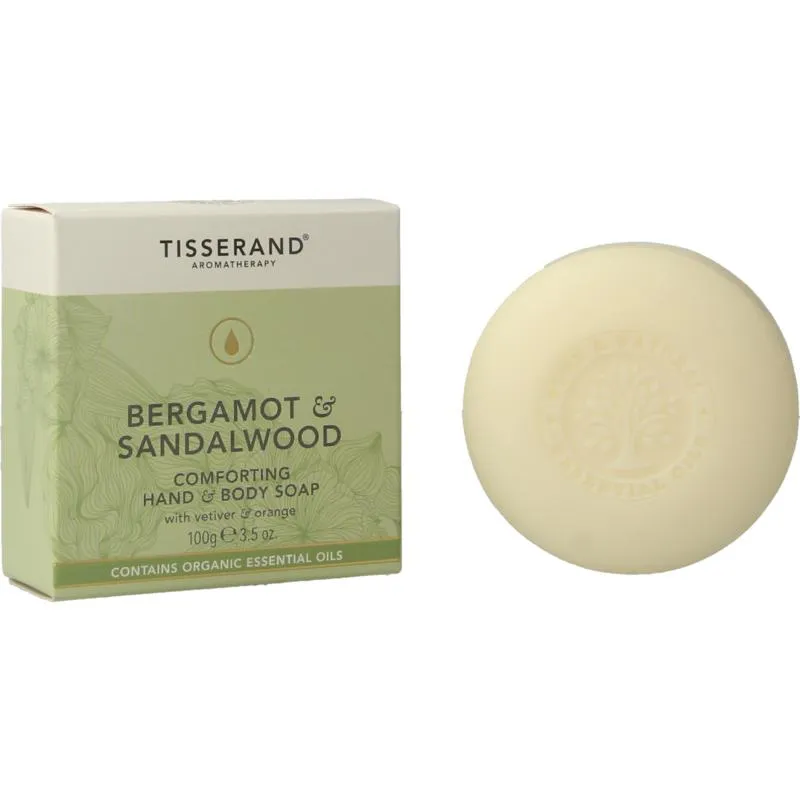 Tisserand Zeep bergamot & sandelhout (100 gr)