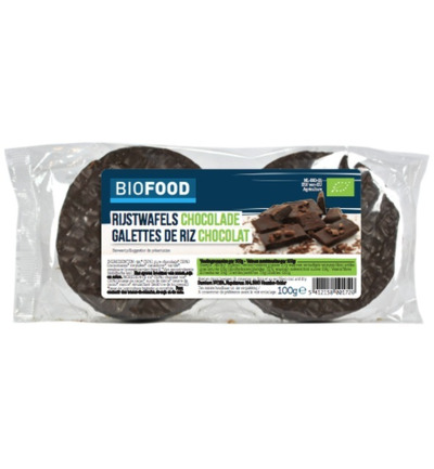 Damhert Rijstwafels choco bio (100 gr)
