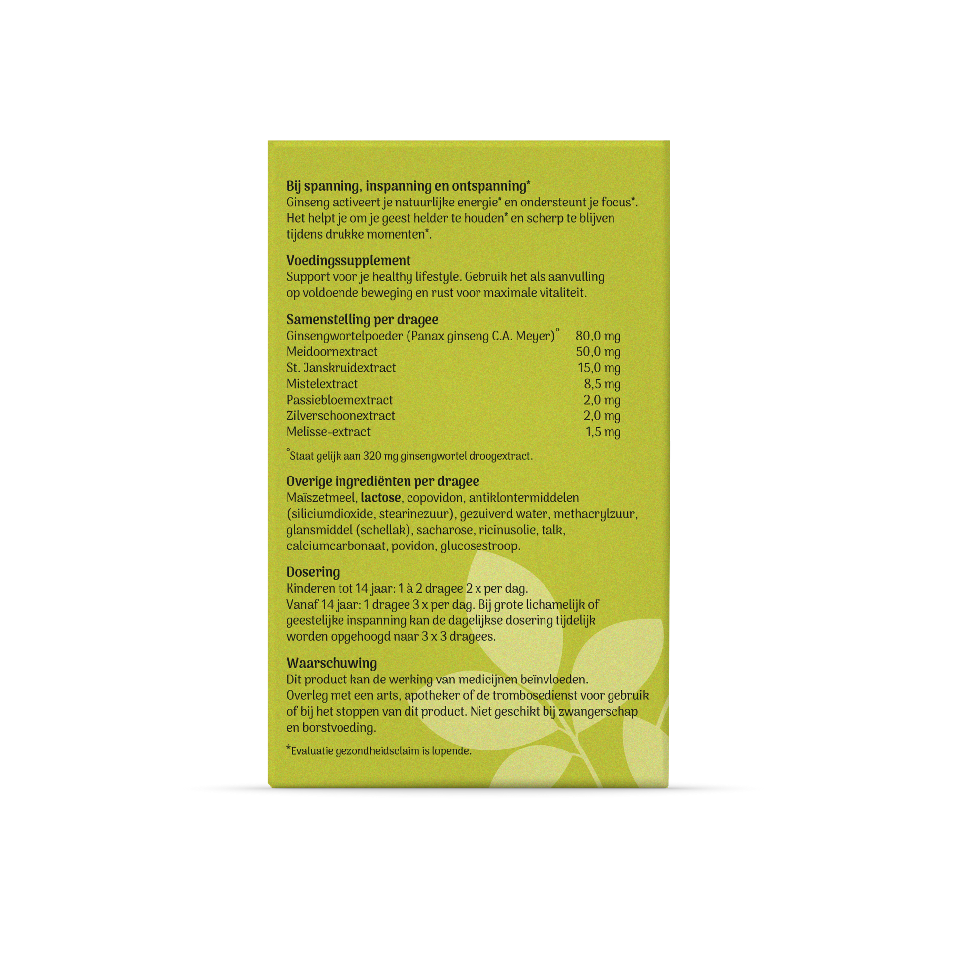 Tai-Ginseng Focus dragees (60 stuks)