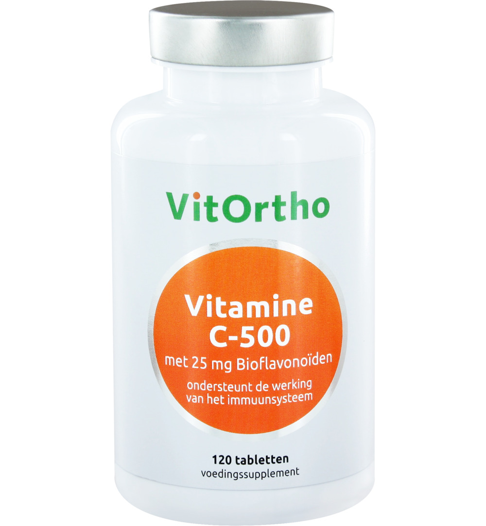 VitOrtho Vitamine C-500 met 25 mg bioflavonoiden (120 tabletten)