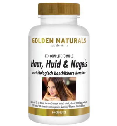Golden Naturals Haar, huid & nagels (60 vega capsules)