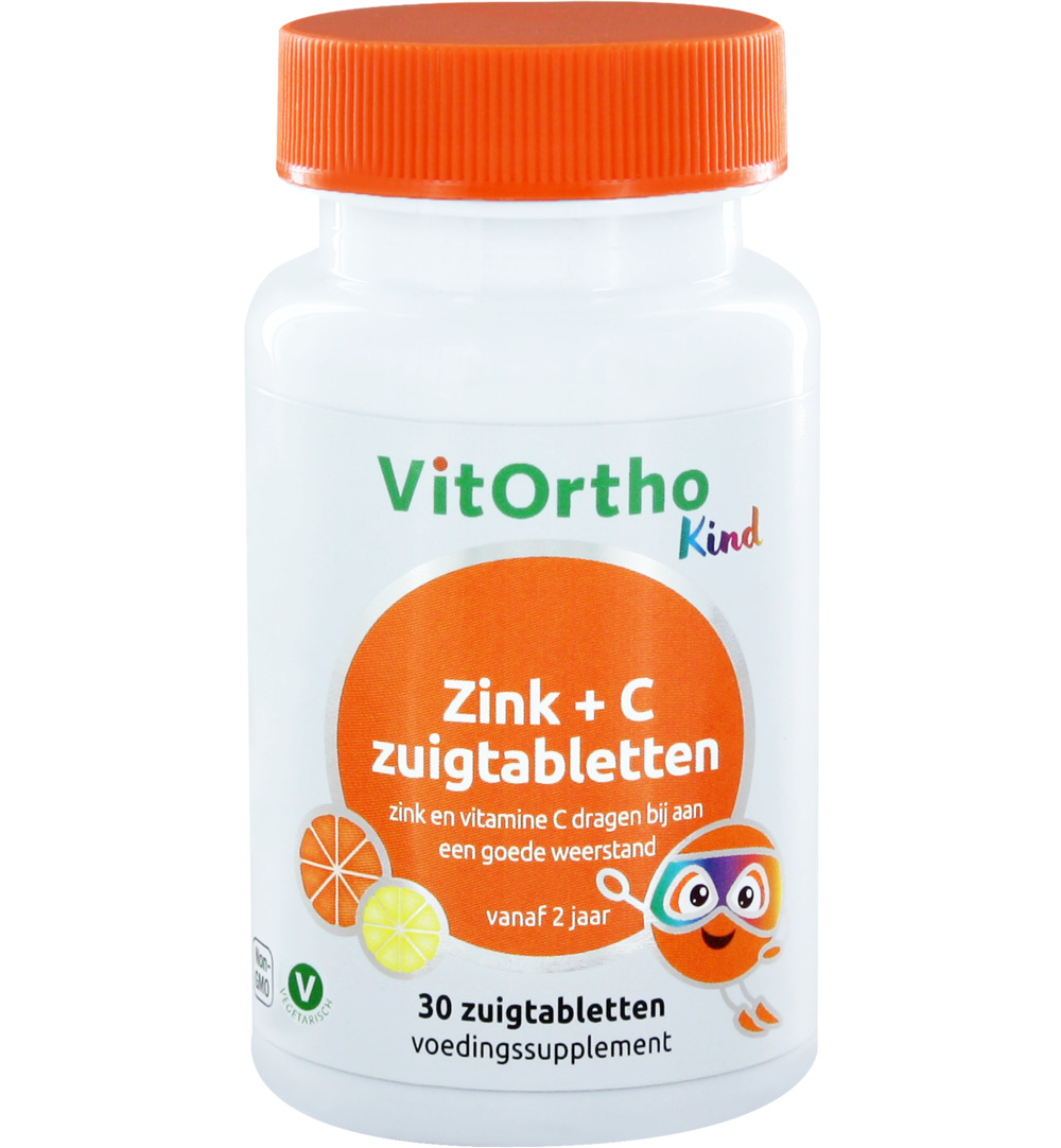 VitOrtho Zink + C kind  (30 zuigtabletten)