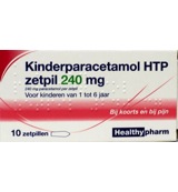 Healthypharm Paracetamol Kinderen 240mg (10 zetpillen)