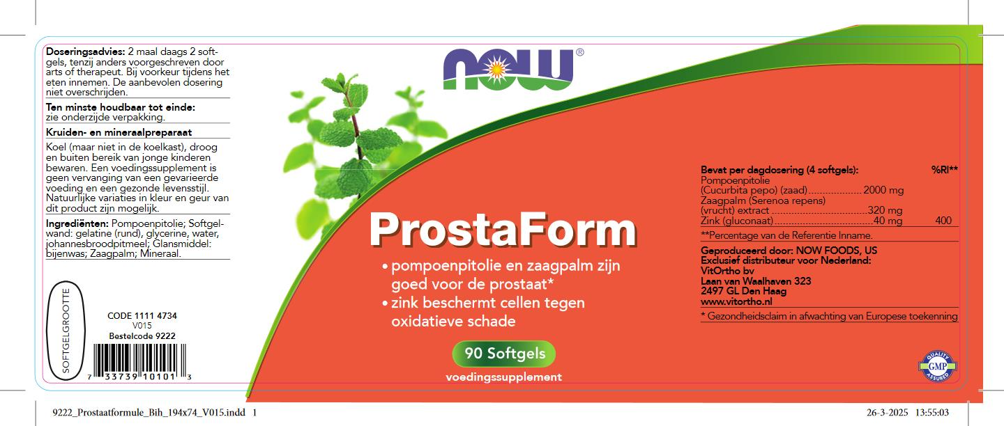 Now ProstaForm (90 softgels)