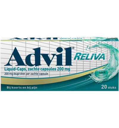 Advil Reliva liquid caps 200mg (20 capsules)