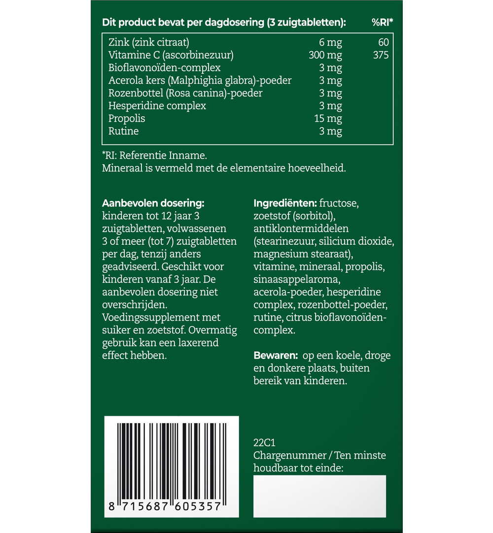 AOV 535 Zink extra (30 zuigtabletten) - image 2