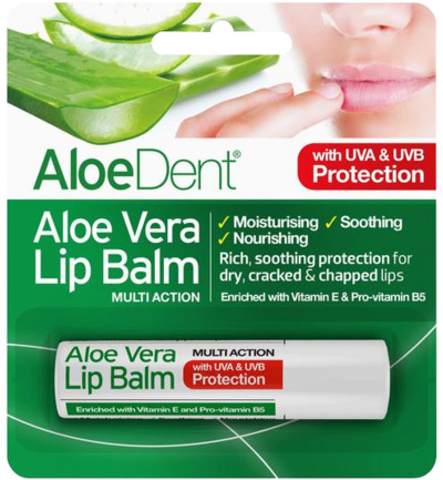 Optima Aloe dent aloe vera lippenbalsem stick (4 gr)