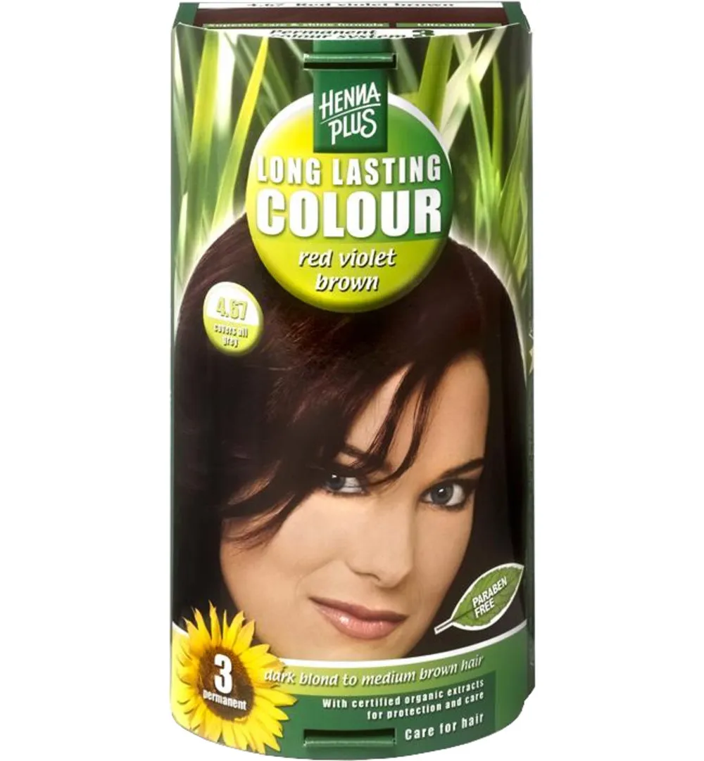 Hennaplus Long lasting colour 4.67 red violet brown (100 ml