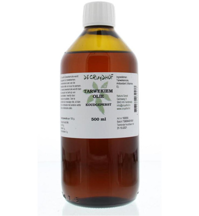 De Cruydhof Tarwekiemolie Koudgeperst (500 ml)