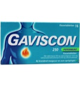 Gaviscon Pepermunt 250 (16 tabletten)