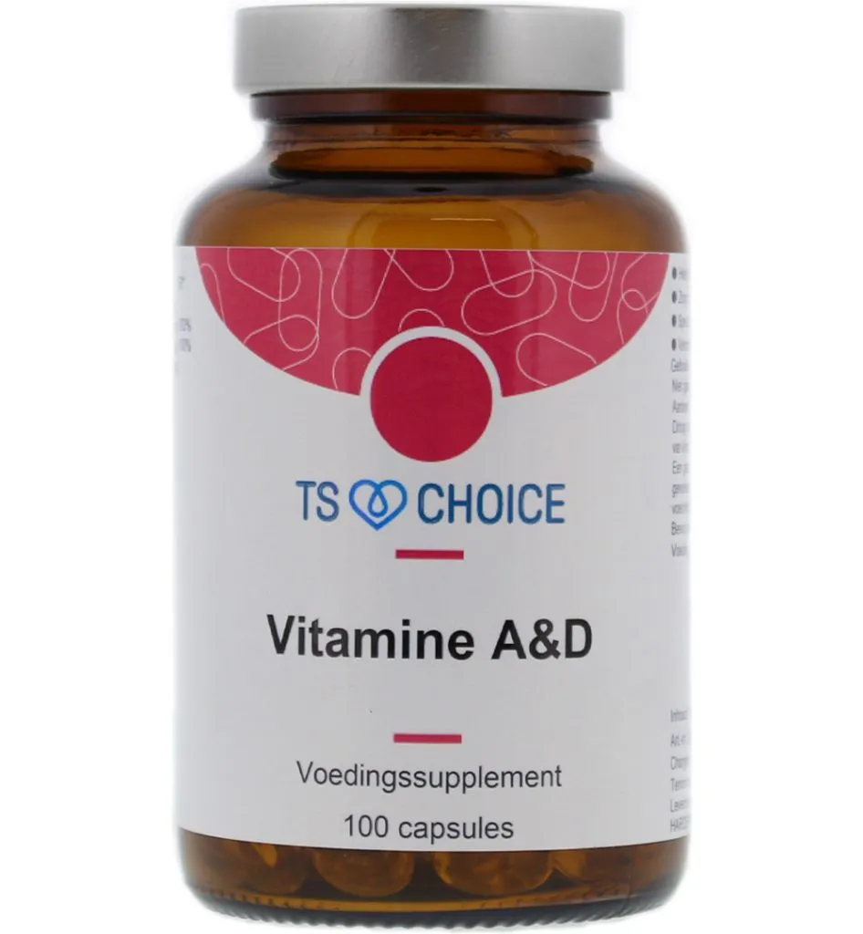 TS Choice Vitamine A en D kabeljauwlever (100 capsules)