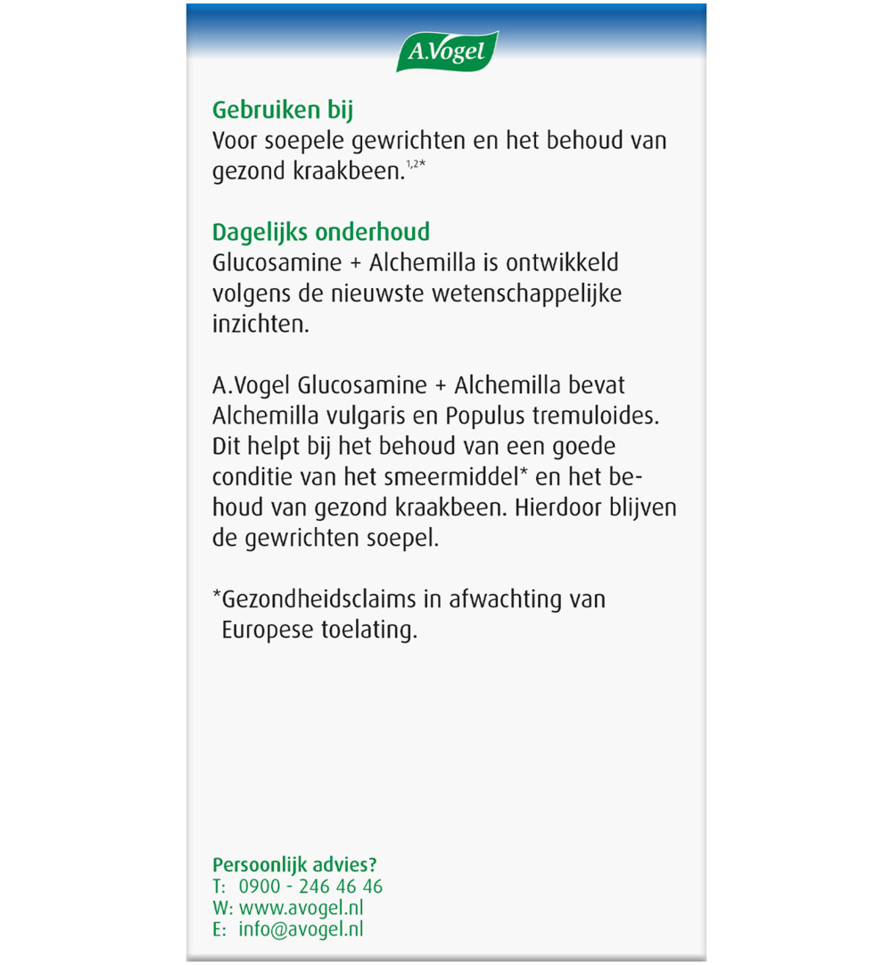 A.Vogel Alchemilla glucosamine (90 tabletten) - image 3