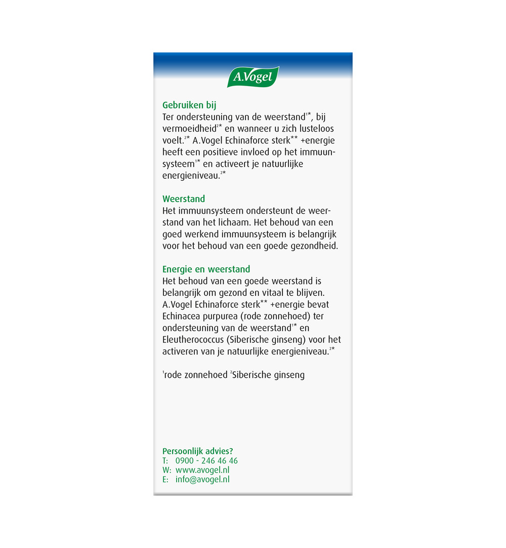 A.Vogel Echinaforce Tablet Sterk & Energie (30 Tabletten) - image 3