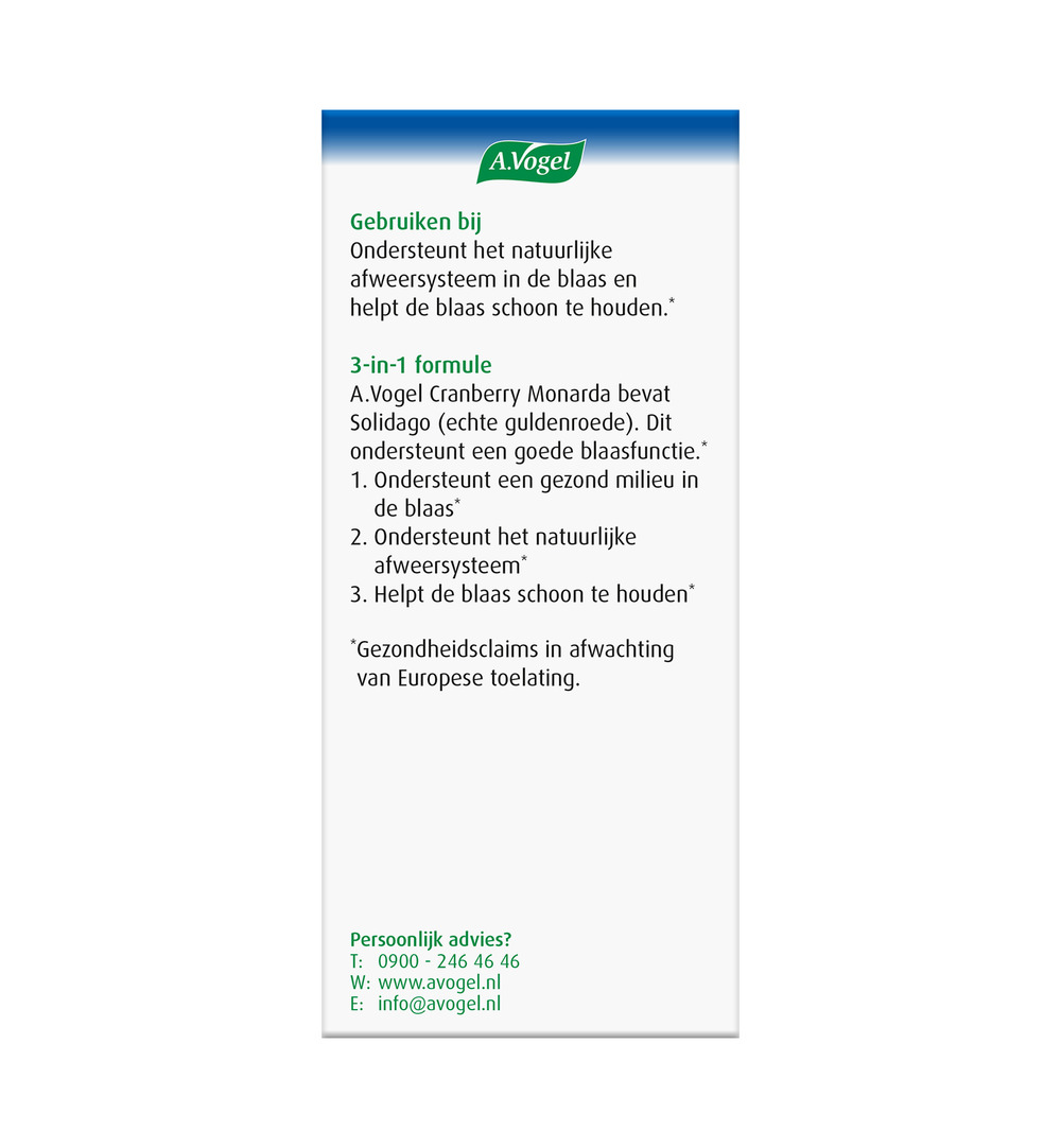 A.Vogel Cranberry Monarda (30 tabletten) - image 3