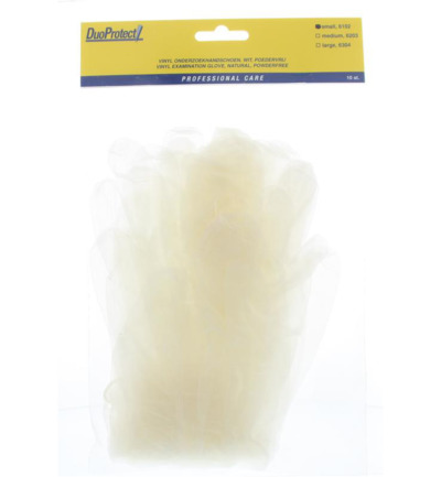DuoProtect Handschoen vinyl poedervrij small (10 stuks)
