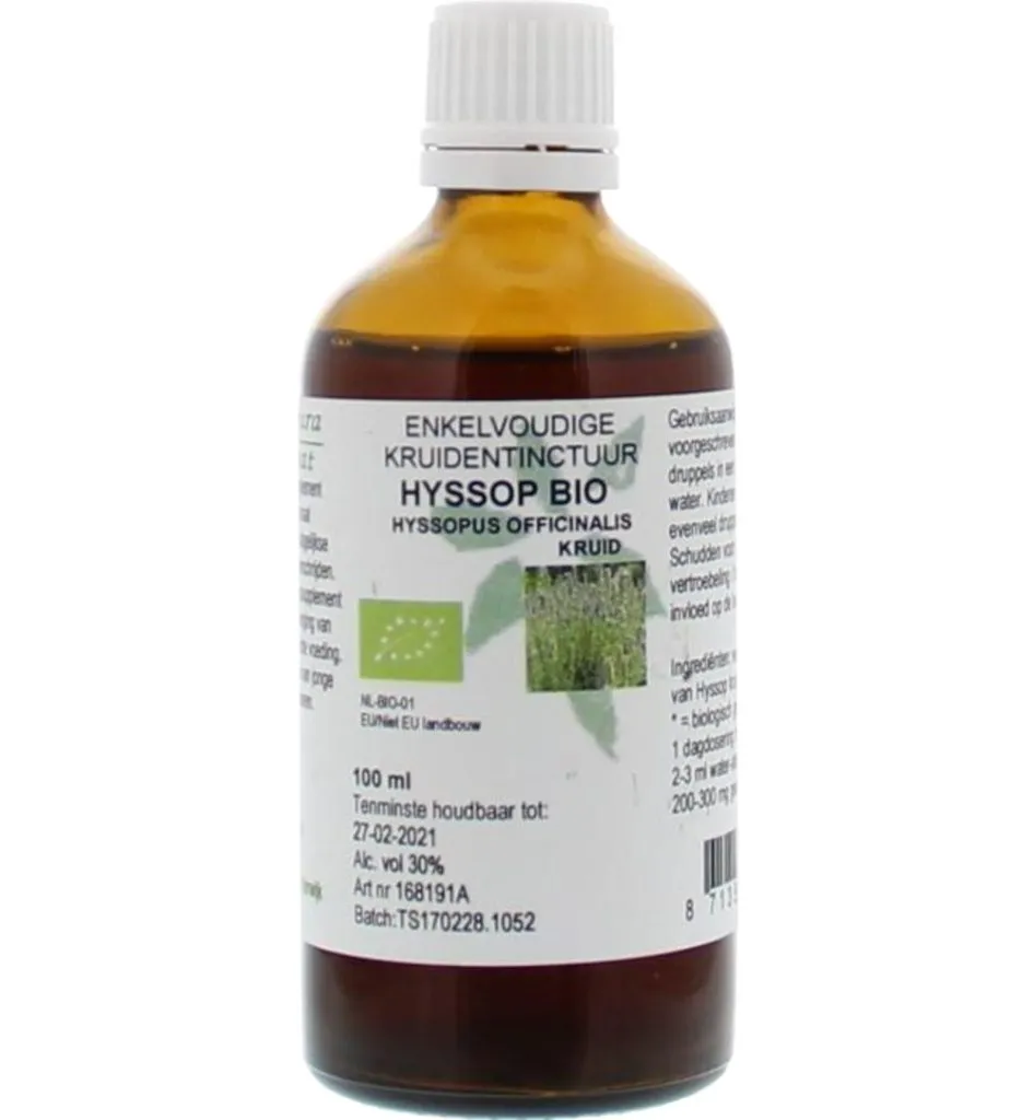 De Cruydhof Hyssopus officinalis herba / hyssop tinctuur bio (100 ml)