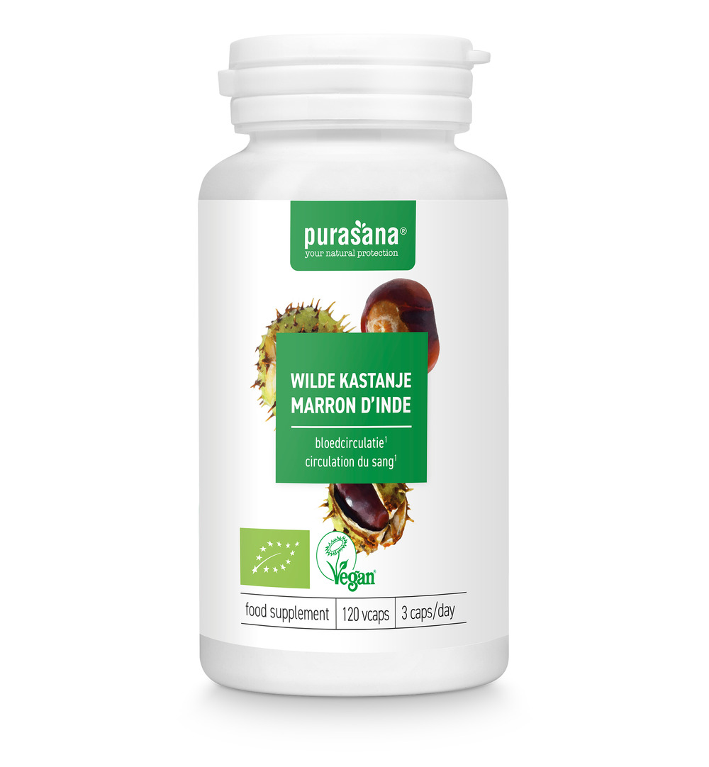 Purasana Wilde Kastanje/Marron D'Inde Vegan Bio (120 vega capsules) - image 5