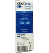 Hekapres Hydrofiel gaaskompres 5 x 5 niet steriel (100 stuks)