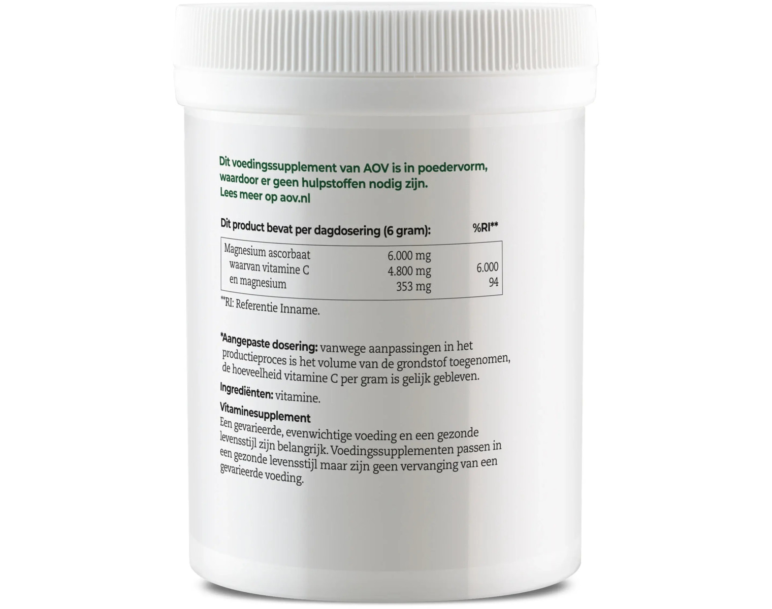 AOV 332 Vitamine C magnesium ascorbaat (250 gr) - image 2