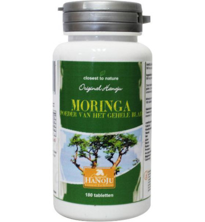 Hanoju Moringa Oleifera Heelblad 500Mg (180 tabletten)