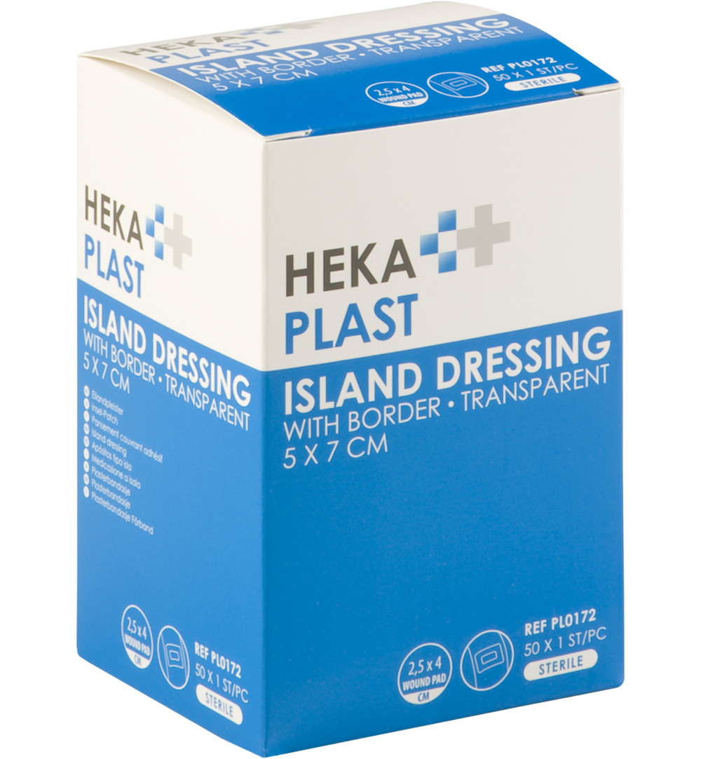 Hekaplast Border 5 cm x 7 cm transparant (50 stuks)