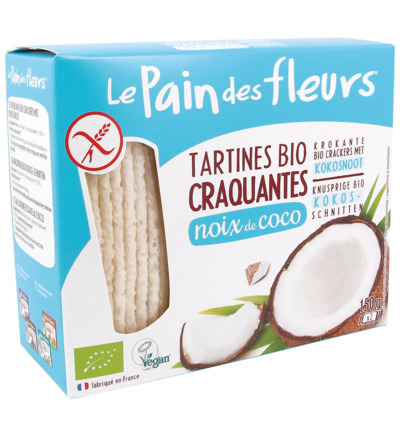 Le Pain Des Fleurs Krokante Bio Crackers Met Kokos Bio (150 gr)