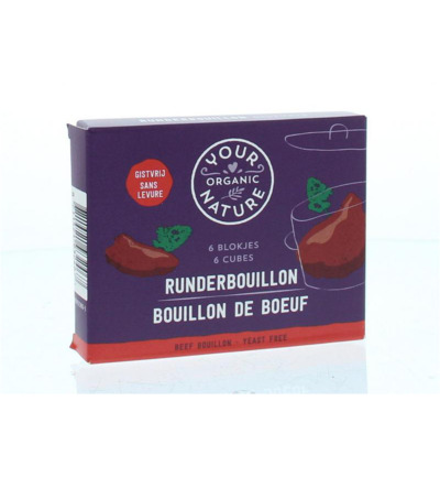 Your Organic Nature Runderbouillon Helder Zonder Gist Bio (66 gr)