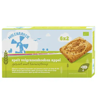 Molenaartje Speltkoek volgranen appel bio (240 gr)