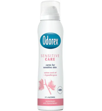Odorex Body heat responsive spray sensitive care (150 ml)
