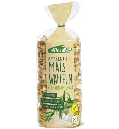 Allos Amarant Maiswafels Rozemarijn Bio (100 gr)