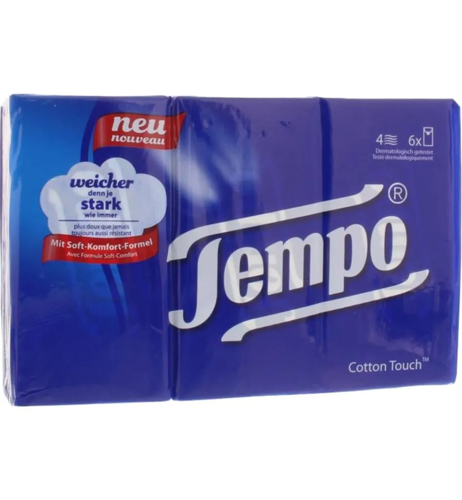 Tempo Zakdoekje Original Zakje Van 10 (6 stuks)