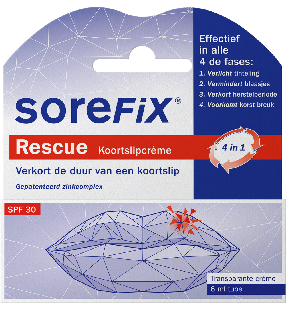 SoreFix Rescue koortslipcreme tube (6 ml)
