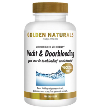 Golden Naturals Vocht & Doorbloeding (180 capsules)