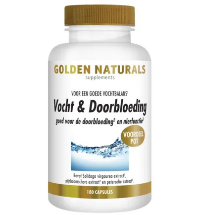 Golden Naturals Vocht & Doorbloeding (180 capsules)