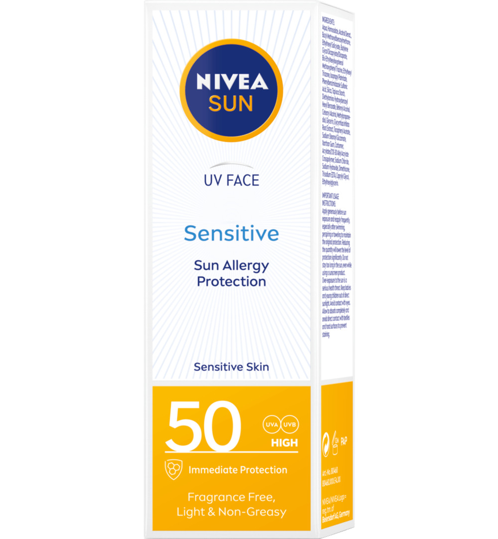Nivea Sun sensitive face SPF50 (50 ml) - image 3