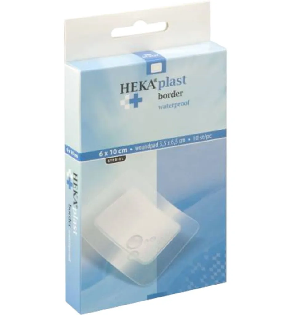 Heka Klein Hekaplast border 6 cm x 10 cm waterproof (10 stuks)