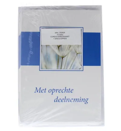 Spruyt Hillen Condoleance kaart & envelop SH (10 stuks)