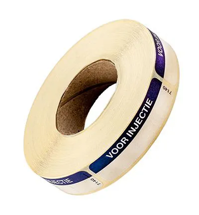 Spruyt Hillen Sticker voor injectie blauw (1000 stuks)