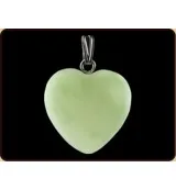 Ruben Robijn Hanger hart 20mm jade (1 stuk)
